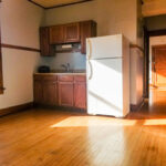 Rented! $1600/mo 2BR/1BA in Bucktown by Blue Line! Eat-in kitchen with hutch, hardwoods, AC, deck, more!
